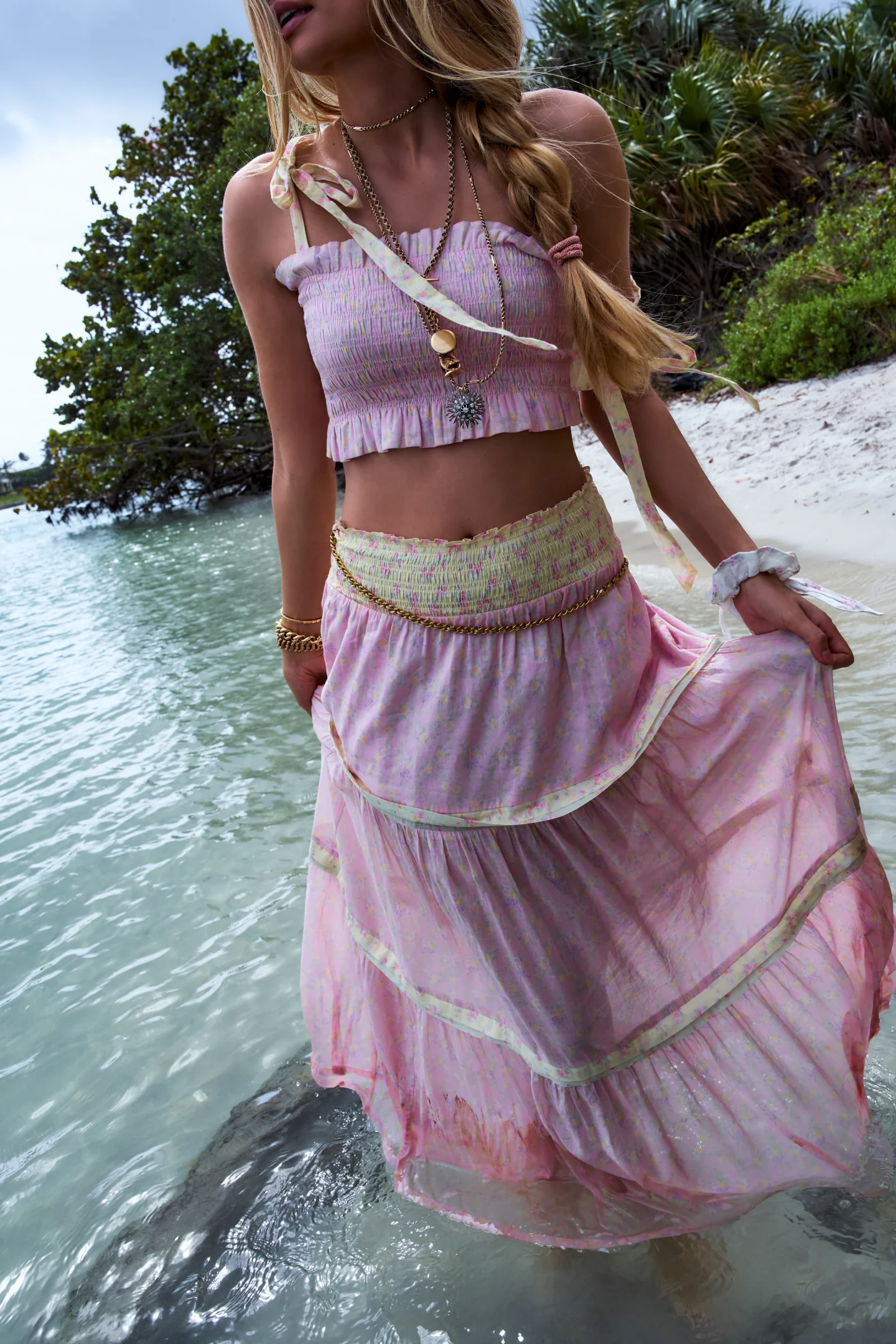 Phia Cotton Mixed Print Maxi Skirt - Mymoui