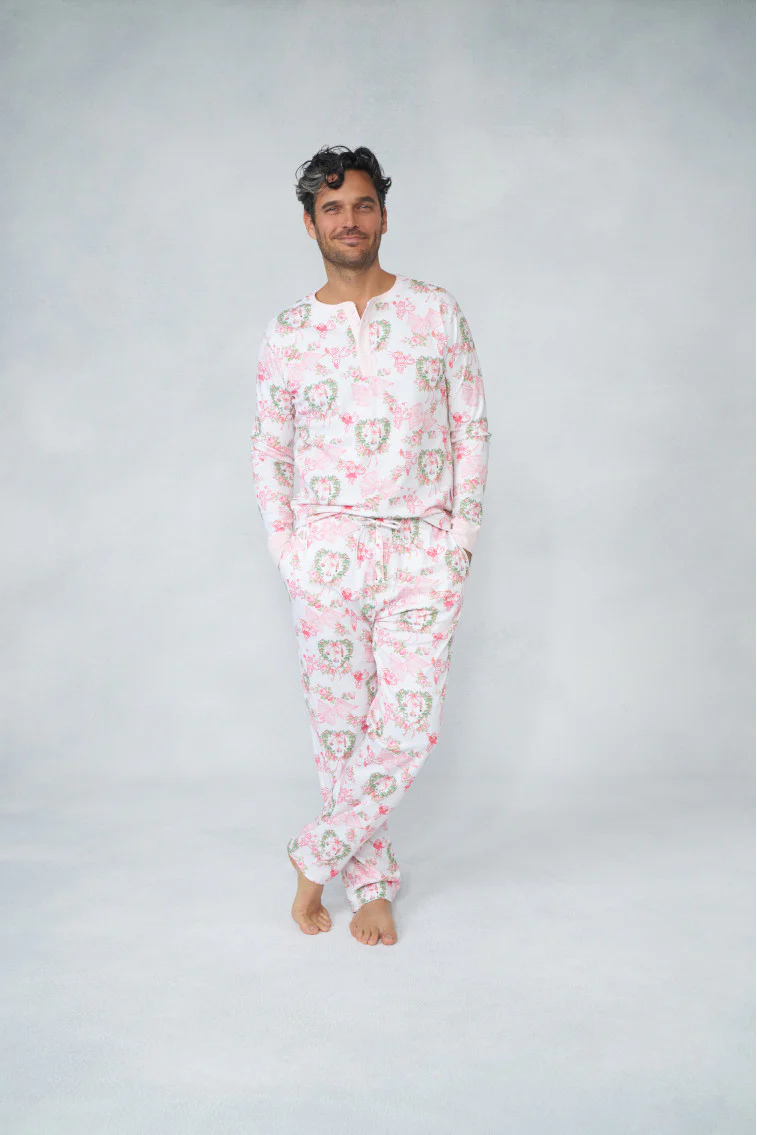 LoveShackFancy x Roller Rabbit Men's Merry Monkey Beaux Spencer Pajamas - Mymoui