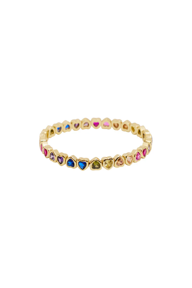 Erin Wachs Small Heart Stretch Bracelet - MULTI - Mymoui