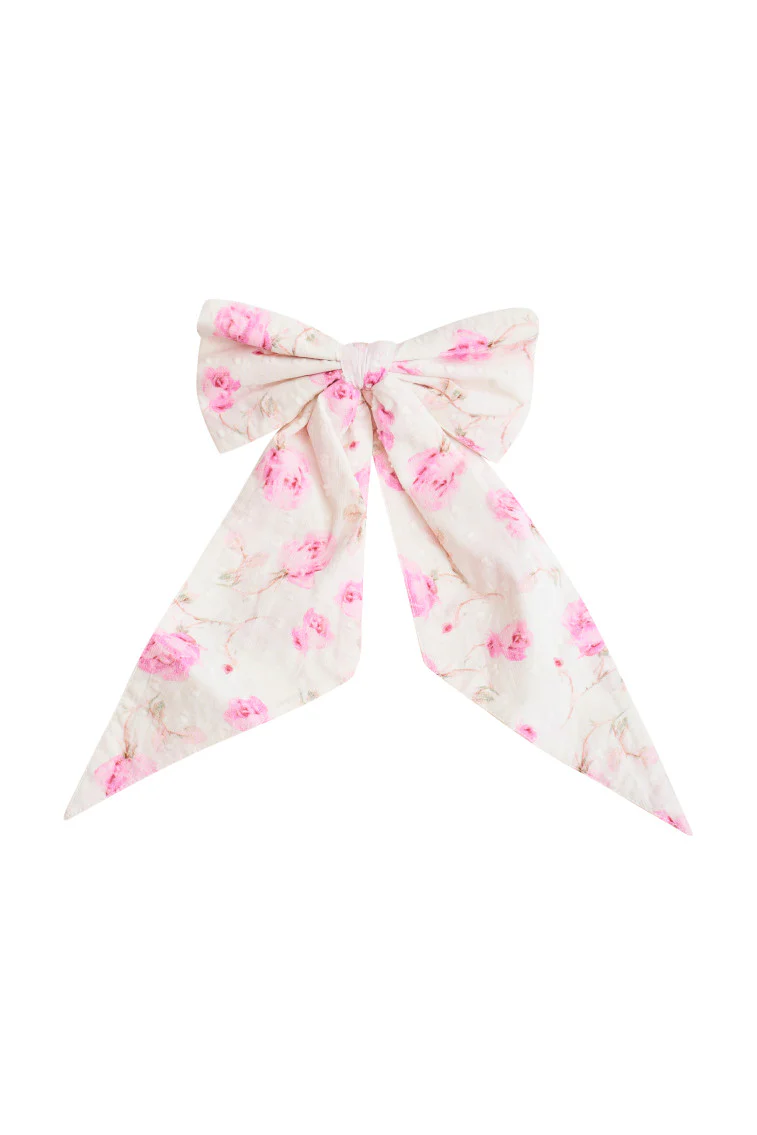 Patchouli Fragrance Print Bow Clip- STERLING DUSK - Mymoui