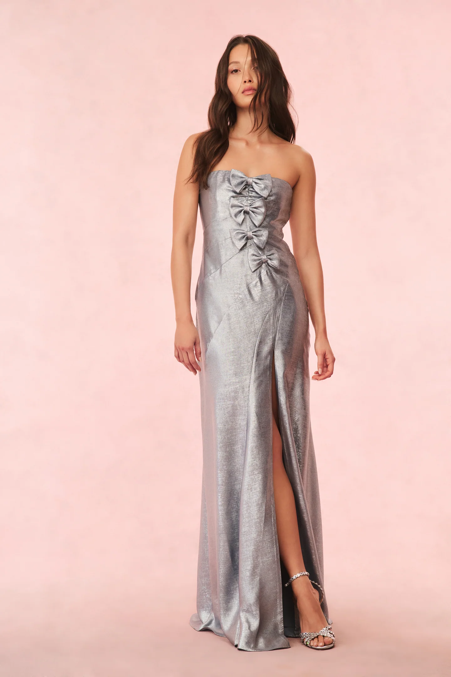 Elmina Strapless Metallic Gown - Mymoui